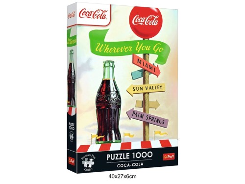 PUZZLE 1000 COCA - COLA GDZIEKOLWIEK ZMIERZASZ 40984