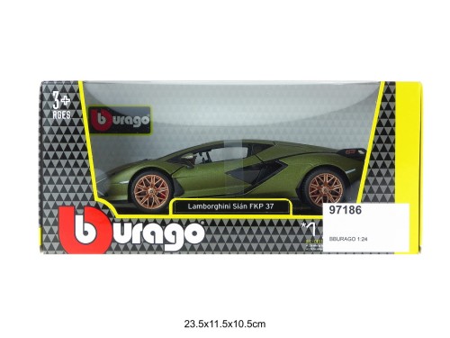 BBURAGO 1:24 LAMBORGHINI SIAN MATT GREEN 97186