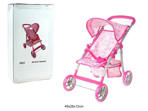 WÓZEK DLA LALEK RÓŻ W SERCA 71173