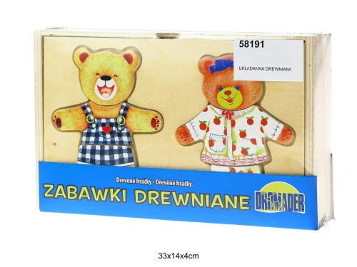 UKŁADANKA DREWNIANA DWA MISIE 58191