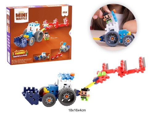 MINI WAFFLE FARMER 50 TRAKTOR Z PŁUGIEM 50292