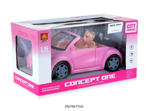 AUTO RÓŻOWE Z LALKĄ 49315