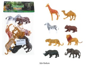 ZWIERZĘTA DZIKIE 8 SZTUK 10 CM 08262