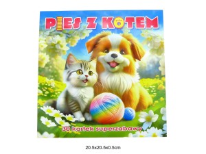 KOLOROWANKA PIES Z KOTEM 44237