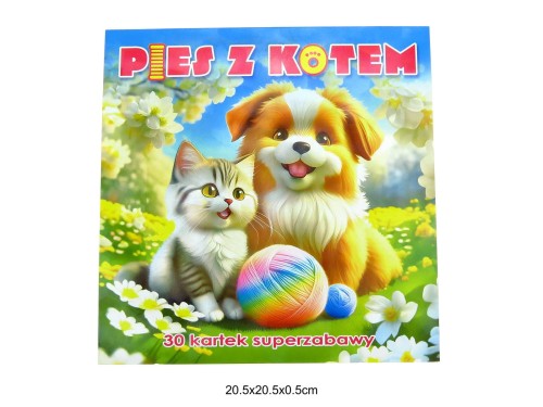 KOLOROWANKA PIES Z KOTEM 44237