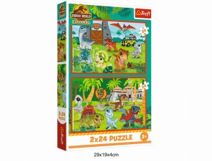 PUZZLE 2X24 MAŁE DINOZAURY 40935