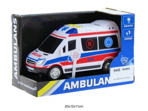 AUTO AMBULANS 20cm ŚWIATŁO DŹWIĘK 5445