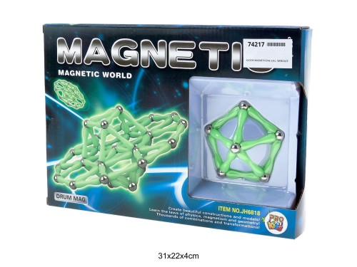 KLOCKI MAGNETYCZNE 52EL. ŚWIECĄCE 74217