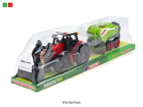 TRAKTOR Z MASZYNĄ ROLNICZĄ I TUREM 88262