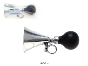 TRĄBKA ROWEROWA SREBRNA 04318