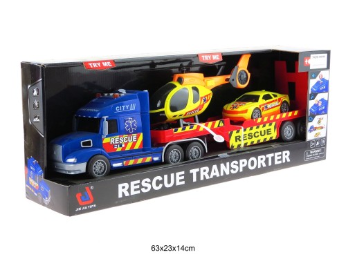 CIĘŻARÓWKA LAWETA HELIKOPTER SAMOCHÓD 74218