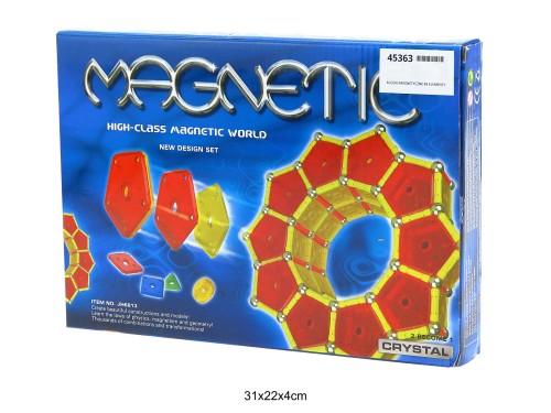 KLOCKI MAGNETYCZNE 84 ELEMENTY 45363
