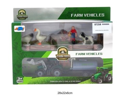 ZESTAW TRAKTOR Z PRZYCZEPĄ I AKCESORIAMI 87258