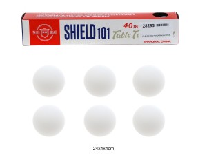 PIŁKI DO PING PONGA BIAŁE 6 SZTUK 28293