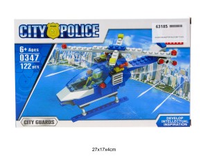 KLOCKI HELIKOPTER POLICYJNY 122 EL. 63185