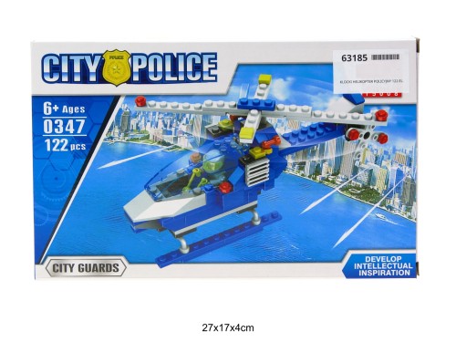 KLOCKI HELIKOPTER POLICYJNY 122 EL. 63185