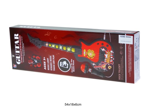 GITARA Z MIKROFONEM ŚWIATŁO DŹWIĘK 32366