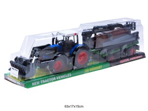 TRAKTOR Z MASZYNĄ NIEBIESKI 89289
