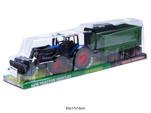 TRAKTOR Z MASZYNĄ NIEBIESKI 89285