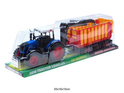 TRAKTOR Z MASZYNĄ NIEBIESKI 89280
