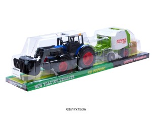 TRAKTOR Z MASZYNĄ NIEBIESKI 88280