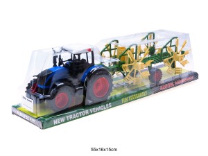 TRAKTOR Z MASZYNĄ NIEBIESKI 87281