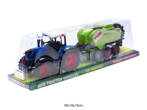 TRAKTOR Z MASZYNĄ NIEBIESKI 87278