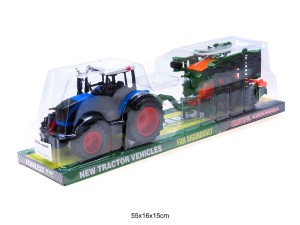 TRAKTOR Z MASZYNĄ NIEBIESKI 87276