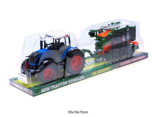 TRAKTOR Z MASZYNĄ NIEBIESKI 87276