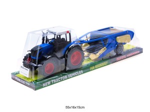 TRAKTOR Z MASZYNĄ NIEBIESKI 87274