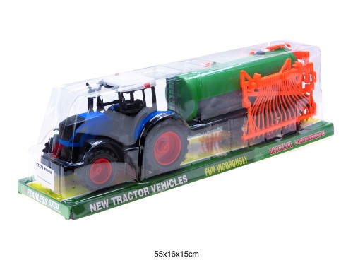 TRAKTOR Z MASZYNĄ NIEBIESKI 87273