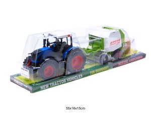 TRAKTOR Z MASZYNĄ NIEBIESKI 87272
