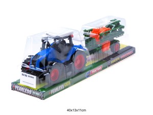 TRAKTOR Z MASZYNĄ NIEBIESKI 86188