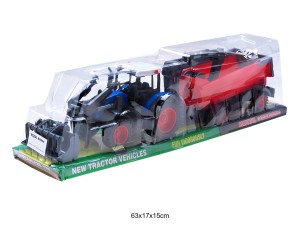 TRAKTOR Z ŁYCHĄ I MASZYNĄ NIEBIESKI 89284