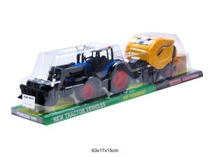 TRAKTOR Z ŁYCHĄ I MASZYNĄ NIEBIESKI 88283
