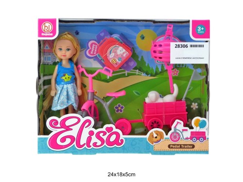 LALKA Z ROWEREM I AKCESORIAMI 28306