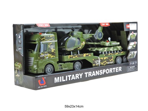 CIĘŻARÓWKA LAWETA Z HELIKOPTEREM 07277