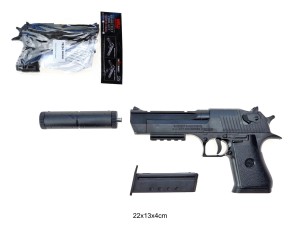 IMITACJA PISTOLET Z TŁUMIKIEM 78234