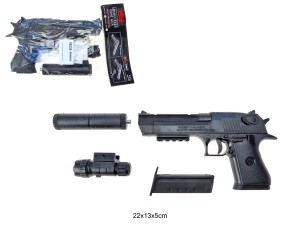 IMITACJA PISTOLET LASER TŁUMIK 78235