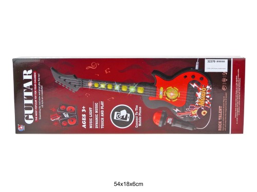 GITARA ELEKTRYCZNA Z MIKROFONEM DŹWIĘK 32379