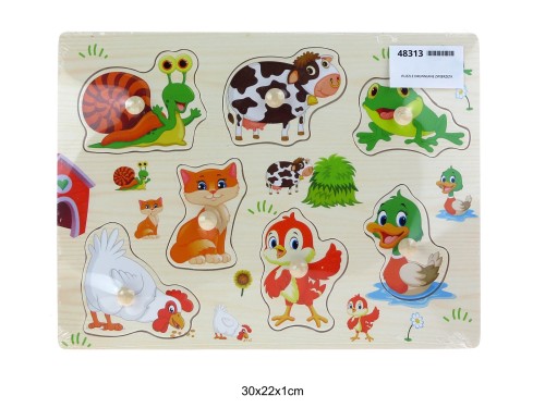 PUZZLE DREWNIANE ZWIERZĘTA 48313