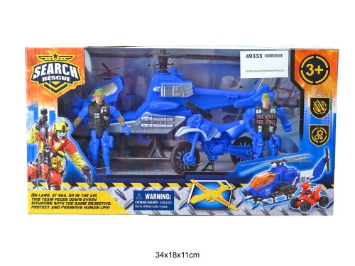 ZESTAW HELIKOPTER MOTOR POLICJA 49333