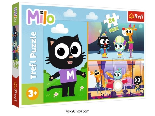 PUZZLE 24 MAXI PRZYGODY KOTKA MILO 41260