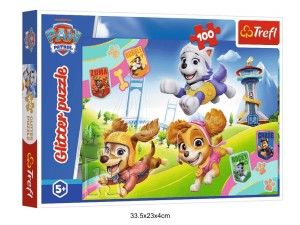 PUZZLE 100 GLITTER BŁYSZCZĄCE PSIAKI 41243