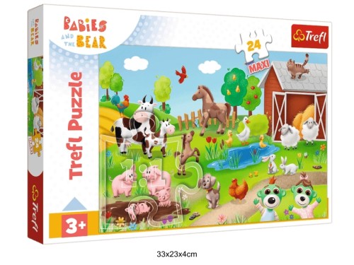 PUZZLE 24 MAXI BOBASKI I ZWIERZĘTA 40991