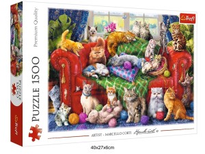 PUZZLE 1500 KOCIAKI NA SOFIE 40626