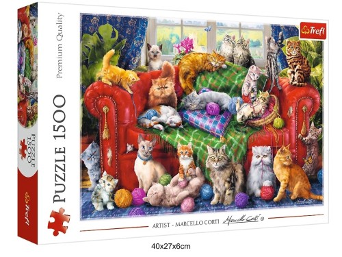 PUZZLE 1500 KOCIAKI NA SOFIE 40626
