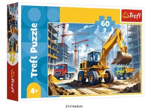 PUZZLE 60 TRAKTOR KOPARKO ŁADOWARKA 40976
