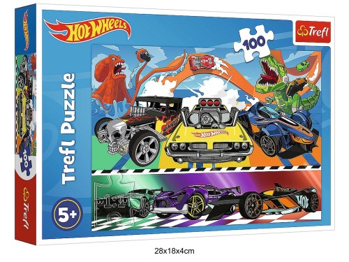 PUZZLE 100 PĘDZĄCE SAMOCHODY HOT WHEELS 40740